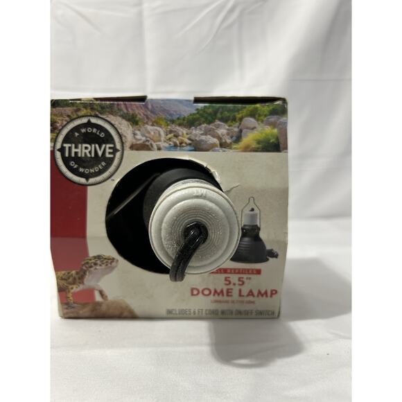 Thrive 5.5" Deep Dome Lamp Reptile Heat Light Basking 6 ft Cord Ceramic Socket - Picture 3 of 3
